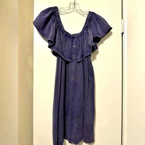NWT Bluheaven mineral washed button up dress size S